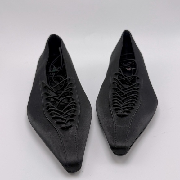 Free People x Jeffrey Campbell Alston Lace-Up Flats black size 9.5 witchy witch - Picture 3 of 7